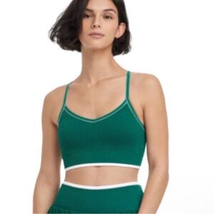 All in Motion Women’s Seamless Textured
Sports Bra Green Bralette Size XS